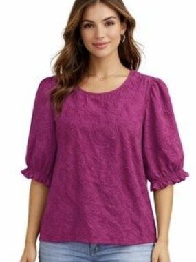 NOWT Ted Baker Short Sleeve Floral Blouse Size L